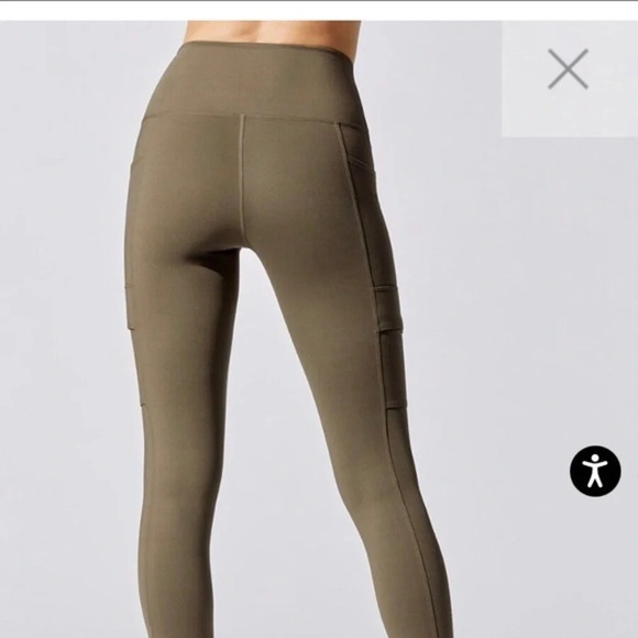 NWT Carbon38 Utility Cargo Green High Rise Full Length Leggings Size XS - Picture 3 of 11